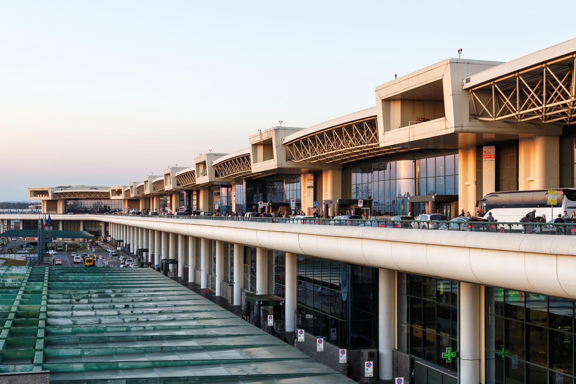 Milan Malpensa Airport Terminal 1 served by MC Eurodriver's luxury airport transfer and chauffeur service.