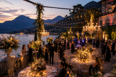 Luxury destination wedding and exclusive corporate event on Lake Como with elegant floral design, fine dining and bespoke event management in Northern Italy.