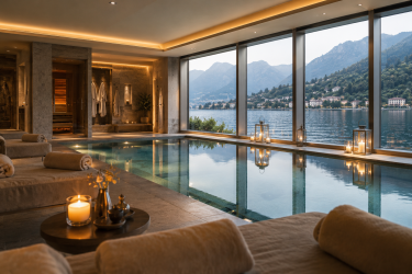 Luxury spa and wellness retreat overlooking Lake Como, offering bespoke wellness experiences, thermal spas and exclusive relaxation in Northern Italy.