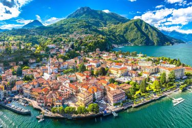 Elegant waterfront of Menaggio on Lake Como served by MC Eurodriver's luxury chauffeur service.