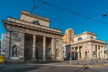 Porta Venezia district in Milan with elegant architecture, luxury hotels and private chauffeur services by MC Eurodriver.