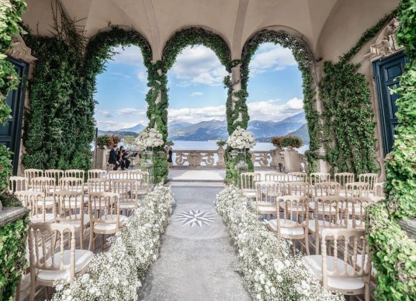 Villa del Balbianello on Lake Como, iconic luxury wedding venue overlooking the lake in Lenno, Italy