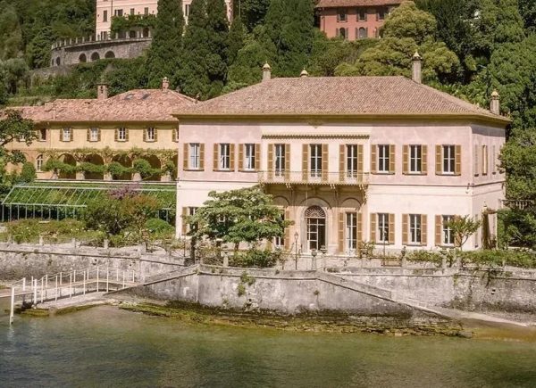 Historic botanical gardens at Villa Pizzo overlooking Lake Como in Cernobbio.