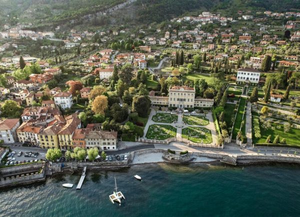 Villa Sola Cabiati in Tremezzina overlooking Lake Como with historic gardens and elegant architecture.
